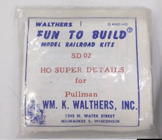 Walthers SD02 HO Super Details for Pullman Kit