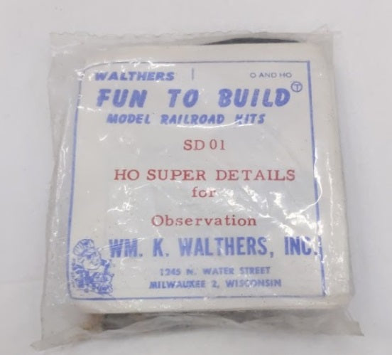 Walthers SD-01 HO Scale Super Details for Observation Car Kit