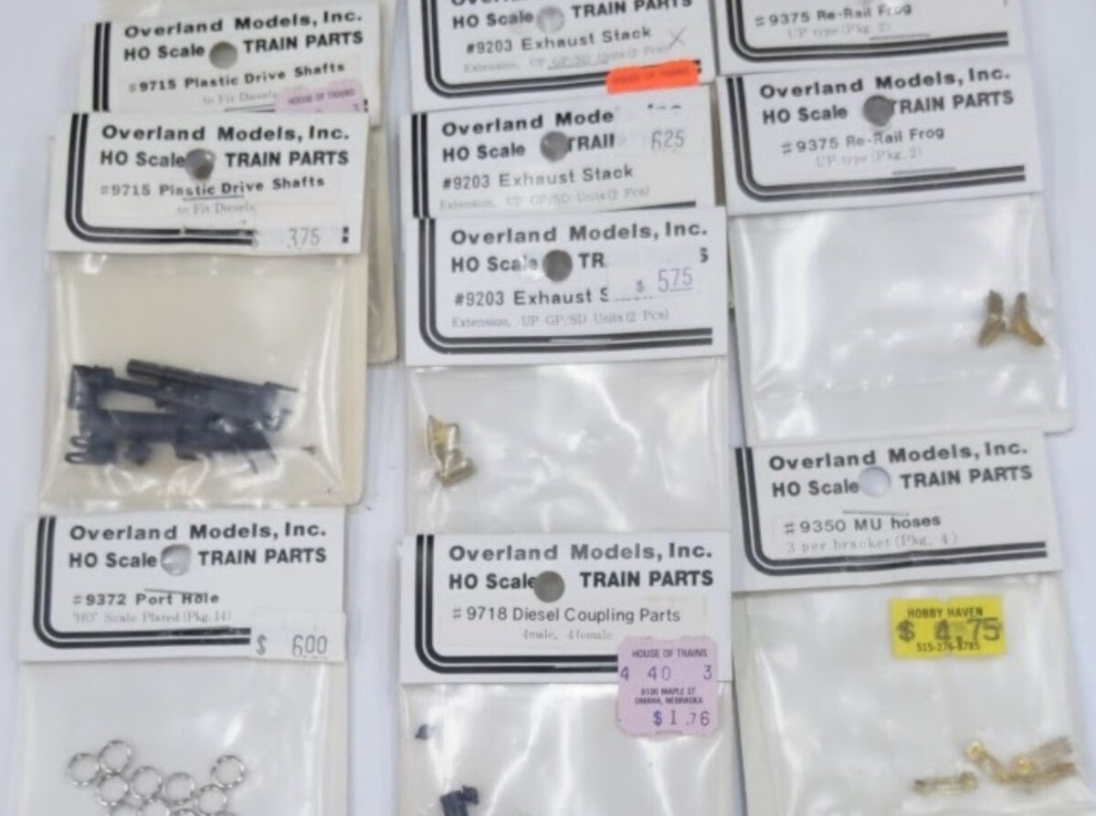 Overland Models Lot of 14 HO Various Train Detail Parts