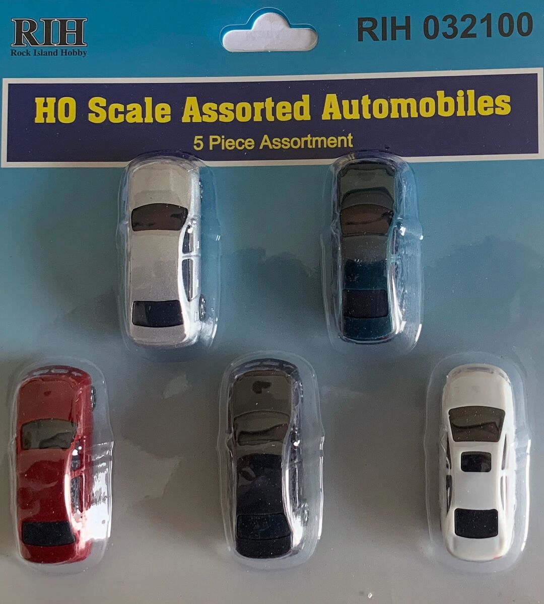 Rock Island Hobby 032100 HO Assorted Automobiles (Set of 5)