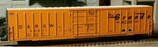 ExactRail EP-80512-1 HO Rio Grande PC&F 62' Insulated Box Car D&RGW #50811