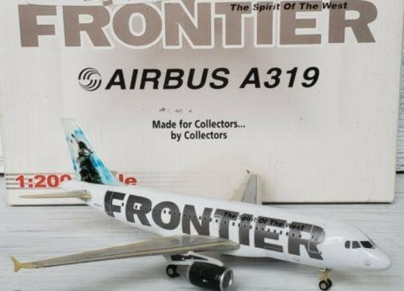 Starjets N901FR 1:200 Frontier Airbus A319 Wolf Tail Plastic Plane