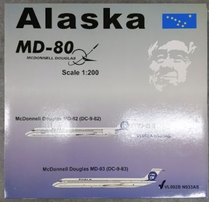 Alaska Airlines VL002B N933AS 1:200 MD-80McDonnell Douglas MD-83 (DC-9-83)