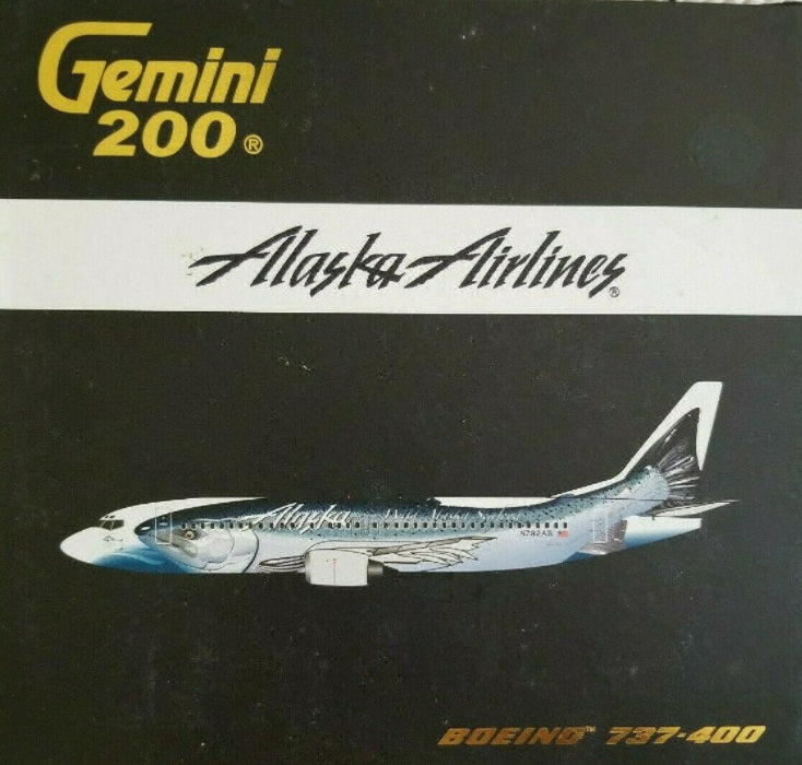 Alaska Airlines G2ASA175 1:200 Gemini 200 Boeing 737-400 Salmon Livery