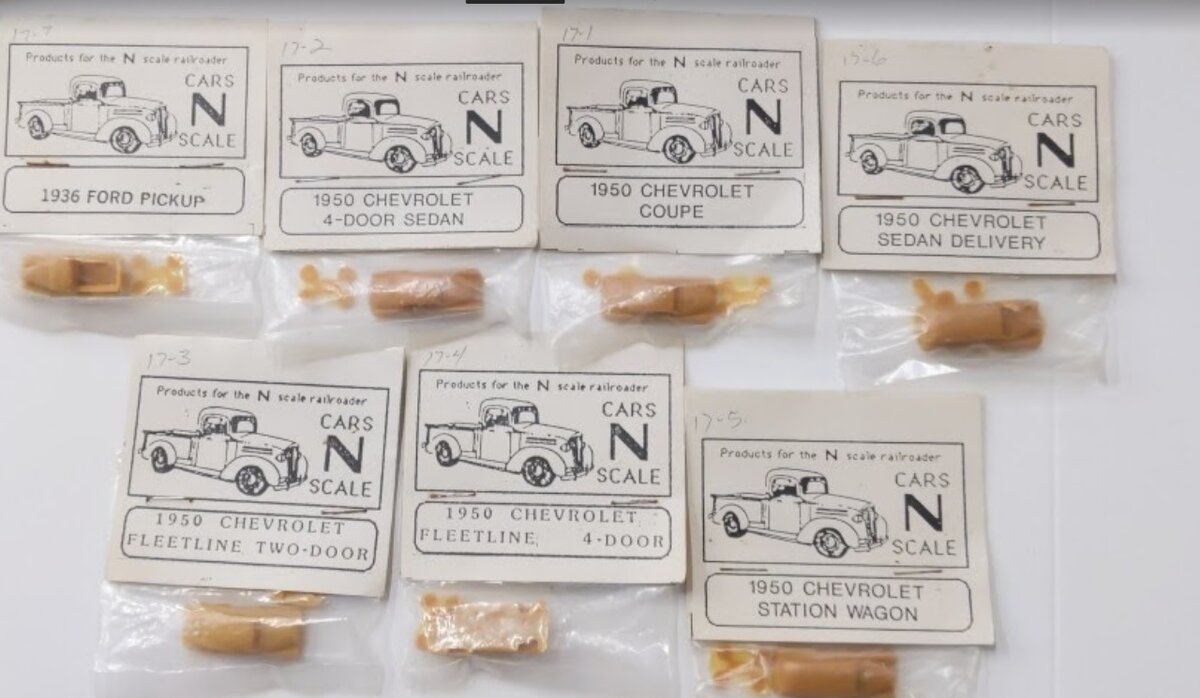 Bruce Richardson L-1 Lot of 7 N Scale Cars/Trucks Resin