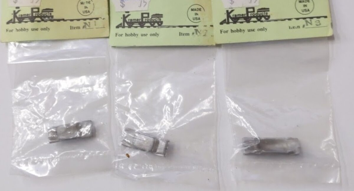 Kramer Lot of 3 Z Scale N1, N2, N3 Unpainted Metal Cars