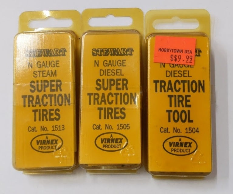 Stewart Lot of 3 N Scale Super Traction Tires 1513, 1505, 1504