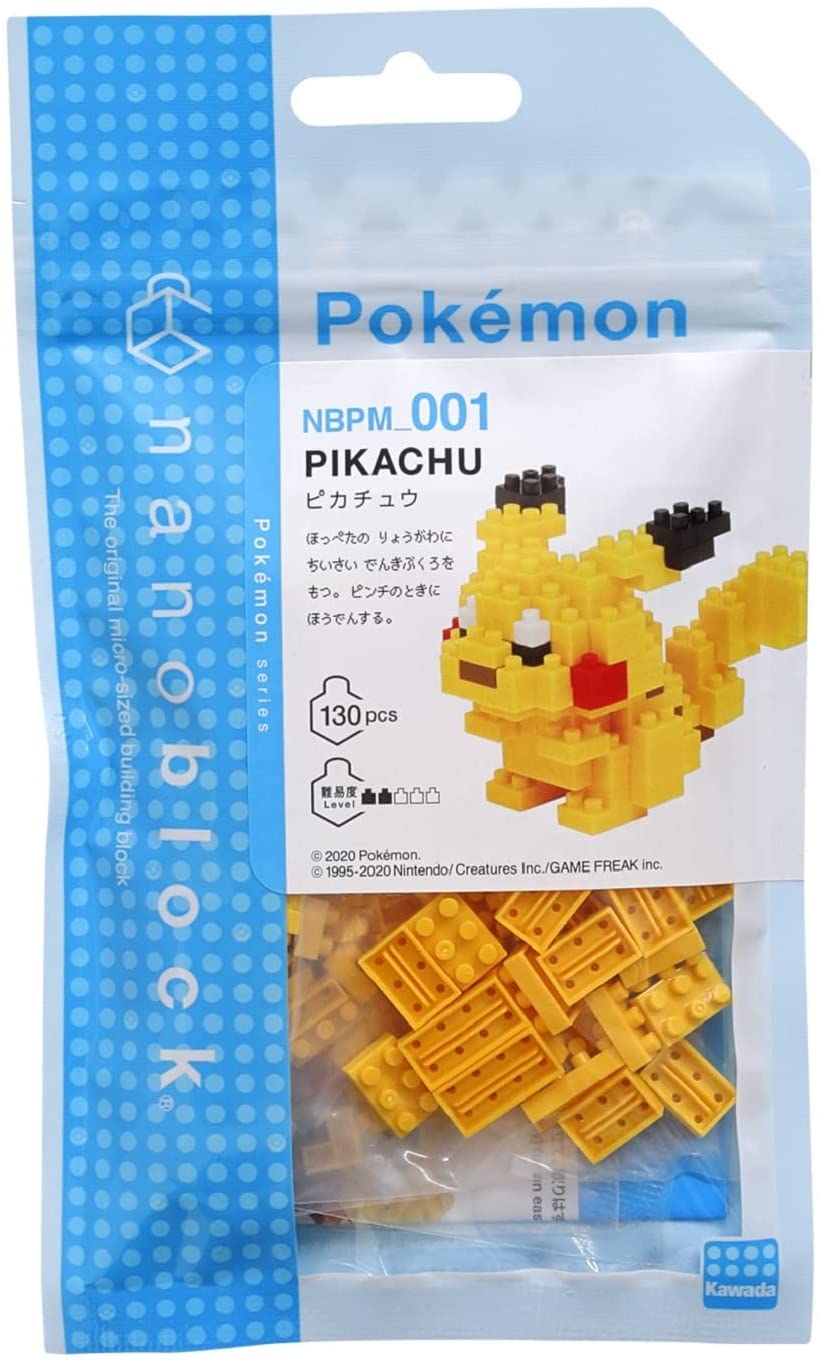 Nanoblock 14619 Pikachu Pokemon Nanoblock Kit