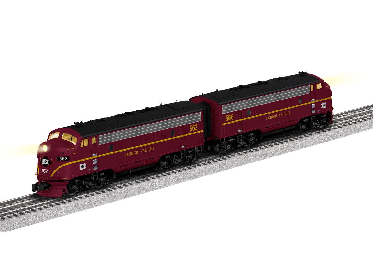 Lionel 2233820 O BTO Lehigh Valley Legacy F7 AA Diesel Locomotive Set #562/566