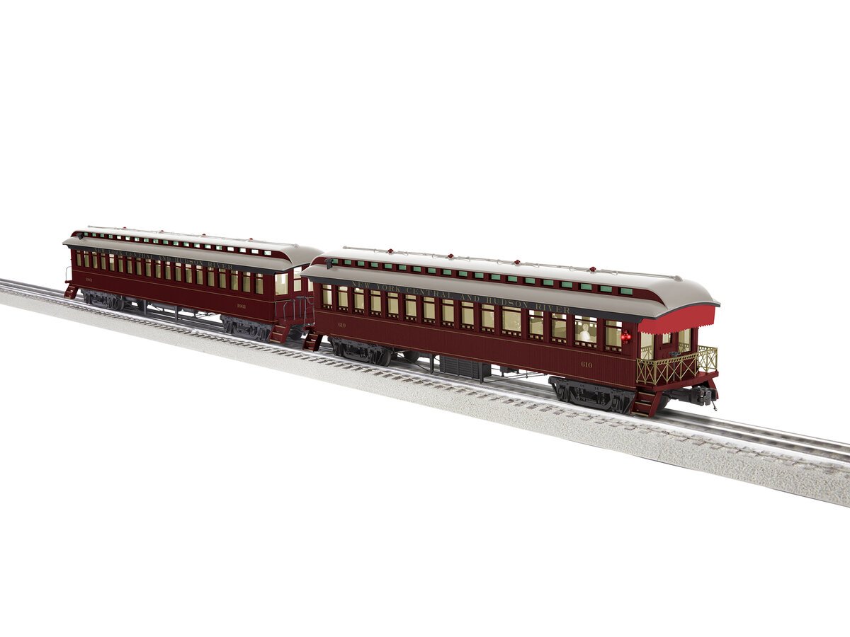 Lionel 2227450 O New York Central Wood Coach/Observation Car (Set of 2)