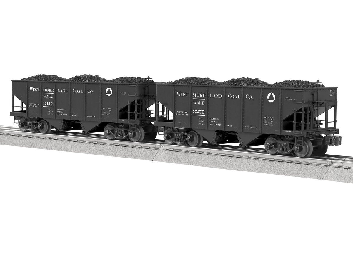 Lionel 2226970 O Westmoreland Coal 2-Bay Hopper Car (Set of 2)