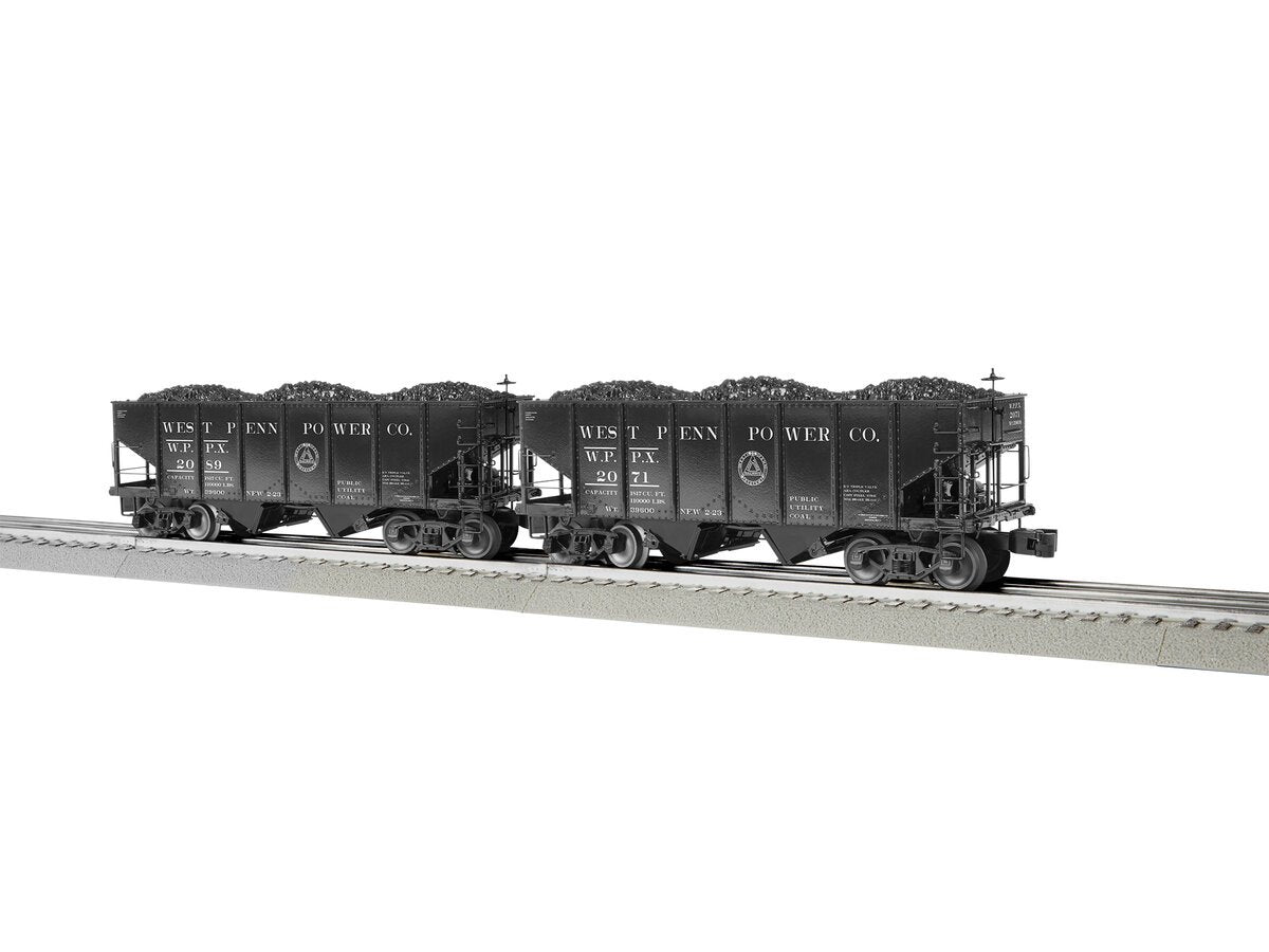 Lionel 2226980 O West Penn Power 2-Bay Hopper Car (Set of 2)