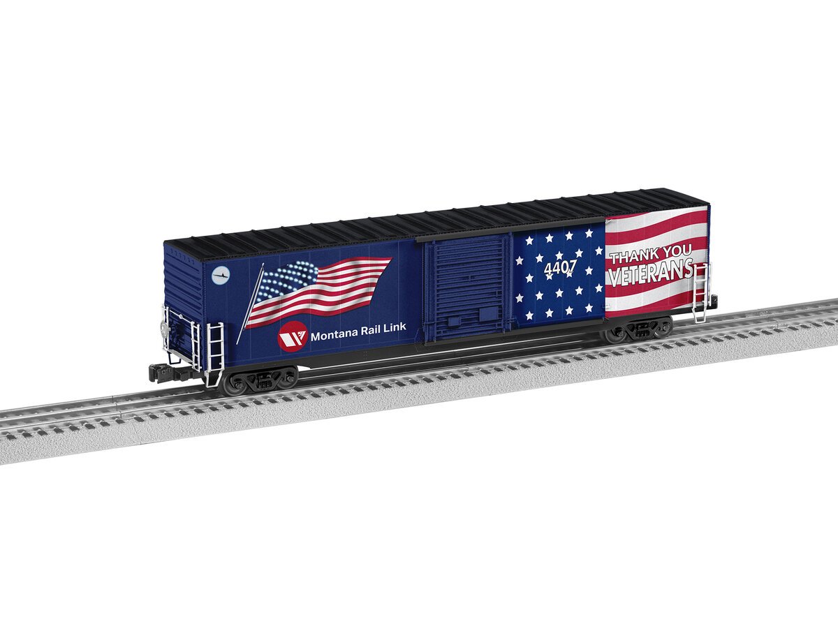 Lionel 2226860 O Gauge Montana Rail Link Illuminated Flag Boxcar #4407