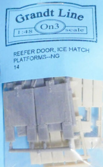Grandt Line 14 1:48 D&RGW Reefer Door Ice Hatch & Plataforms