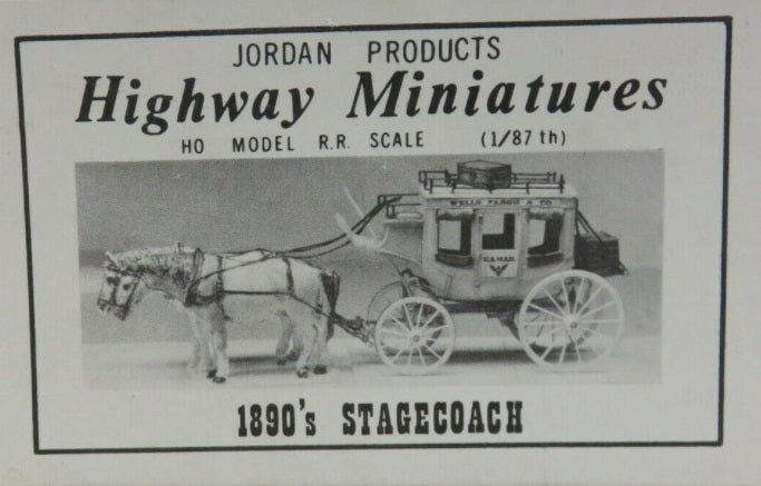 Highway Miniatures 360-230 HO 1890'S Stagecoach Plastic Kit