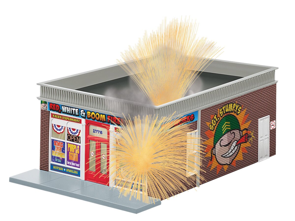 Lionel 2129030 O Plug-Expand-Play SGT Stumpy's Red White & Boom Fireworks