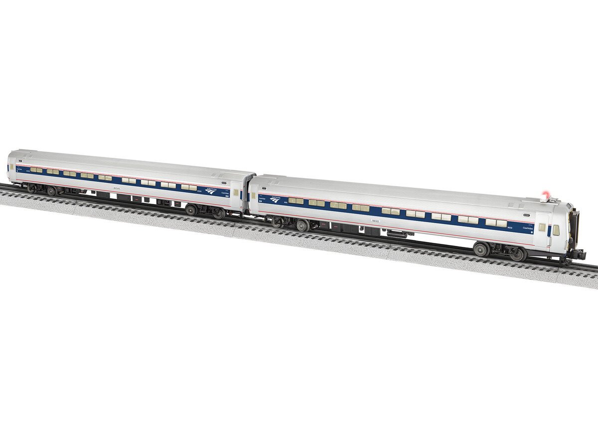 Lionel 2227340 O Amtrak Amfleet Phase VI Coach/Cab Car (Set of 2)