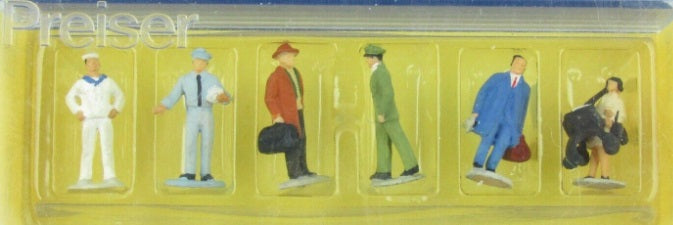 Preiser 9204 N Passengers & Tradesmen (Set of 6)