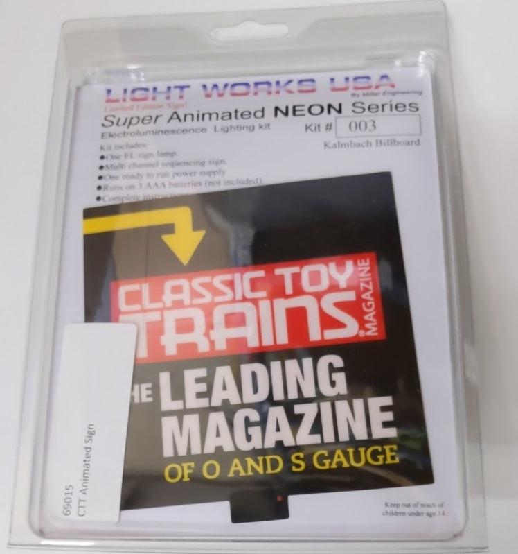 Miller Engineering 003 HO And O CTT Classic Toy Trains Magazine Animated Sign