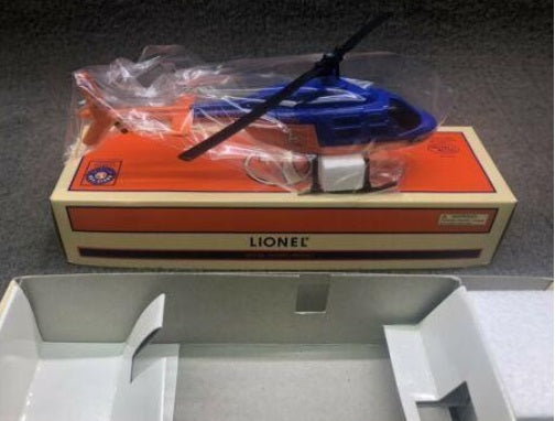 Lionel TMT-418H-B O Scale Blue & Orange Diecast Helicopter