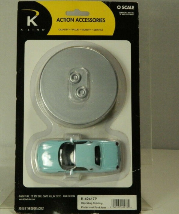 K-Line K42417P O Sky Blue Rotating Platform w/ Ford Automobile