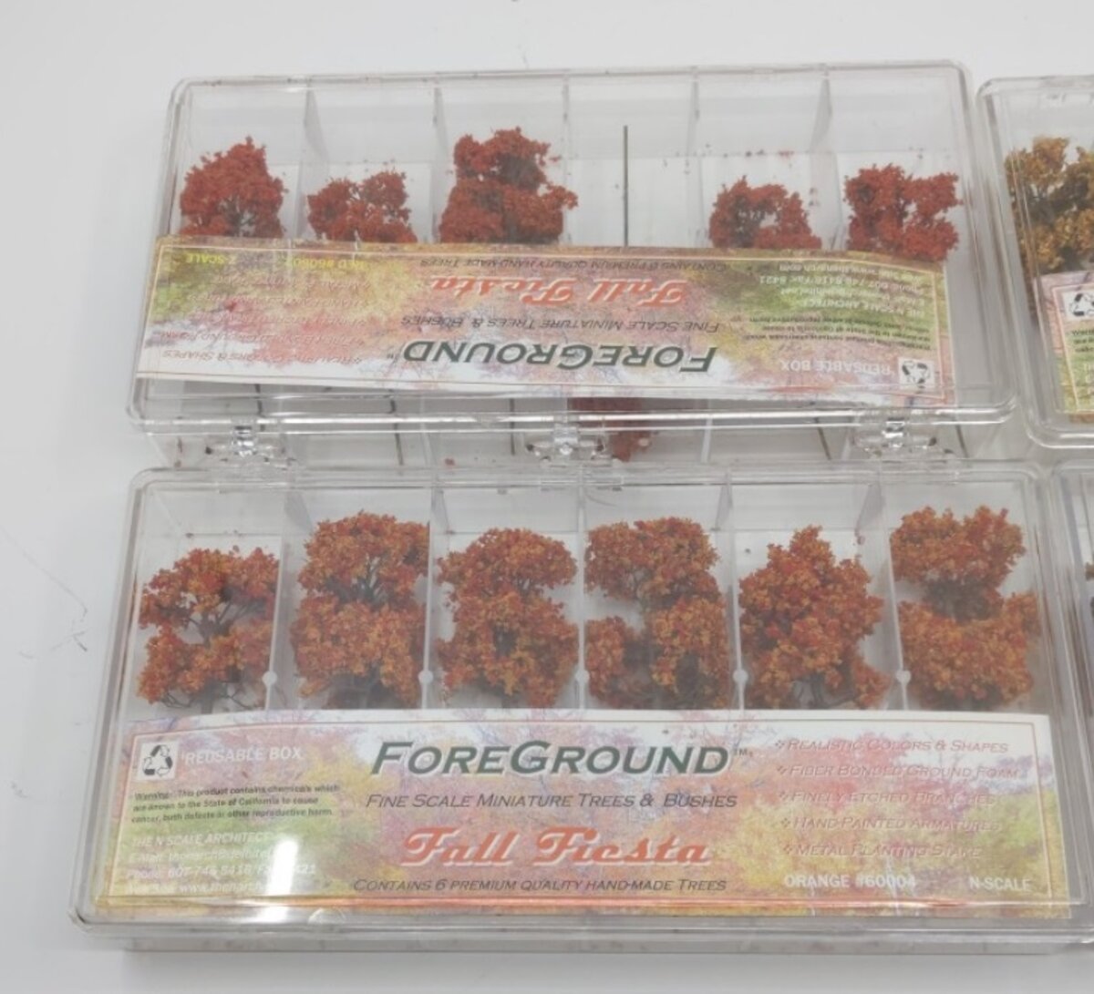 The N Scale Architect 1- 60005 Lot of 4 N Scale Fall Trees Mix 60502 60505 60004
