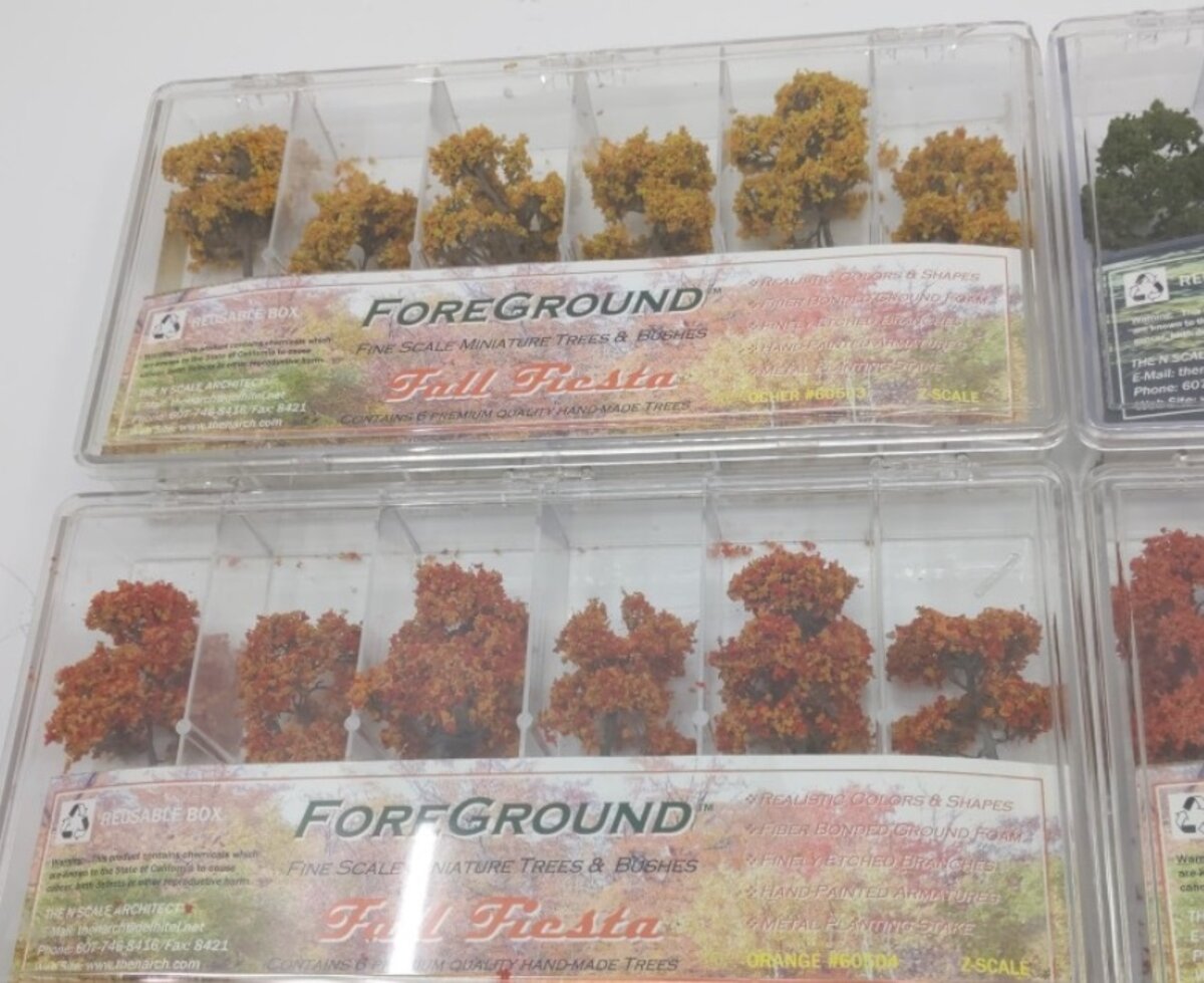 The N Scale Architect 1- 60503 Lot of 4 N Scale Fall Trees Old Growth Mix
