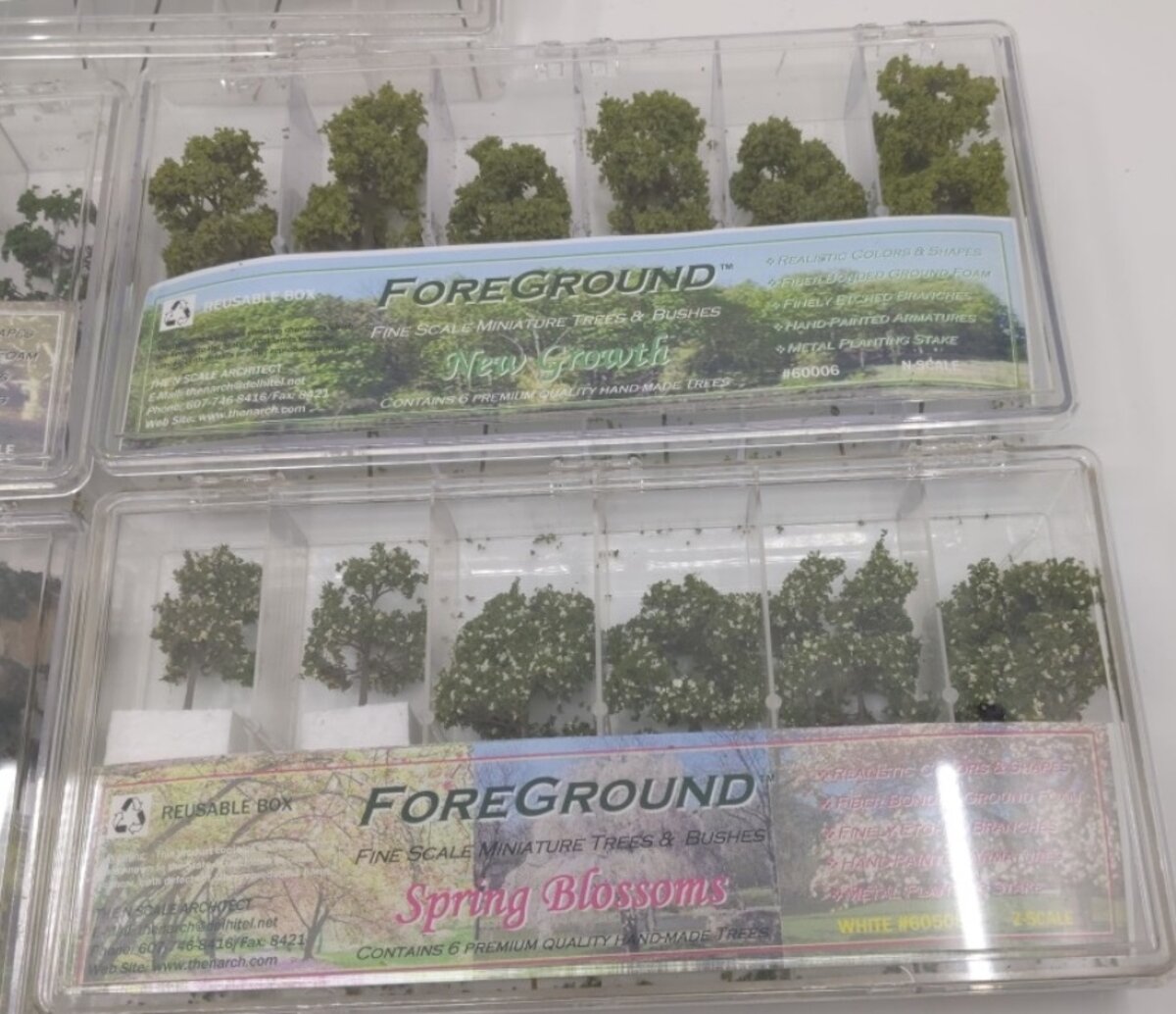 The N Scale Architect 1-60512 Lot of 5 Z Scale Trees Mix Greens Swamp Things