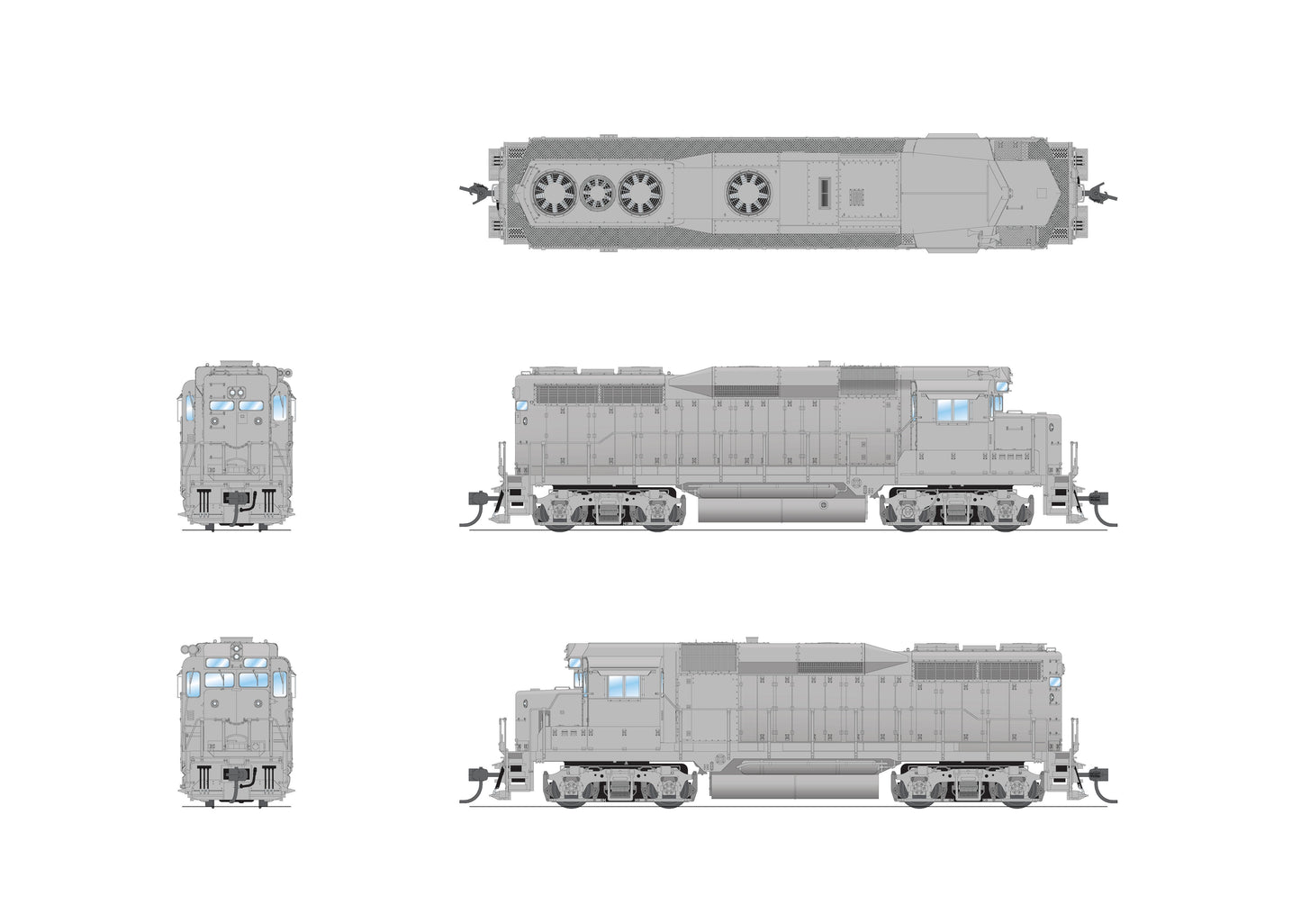 Broadway Limited 7583 HO Undec EMD GP30 Diesel Locomotive Paragon 4 Sound/DC/DCC