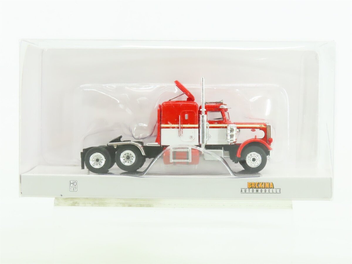 Brekina Automodelle 85700 HO Peterbilt 359 Red and White