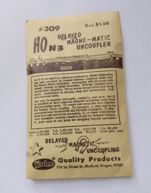 Kadee 309 HOn3 Delayed Magne-Matic Uncoupler