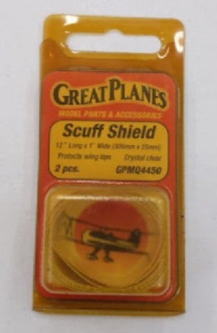Great Planes GPMQ4450 Scuff Shield 12" L 1"W (Crystal Clear) 2 Pcs.