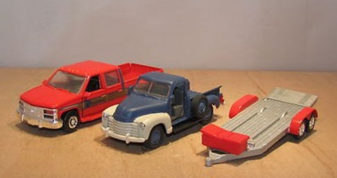 Eastwood Automobilia 323500 1:43 "This Old Pickup" 2 Chevys W/Trailer