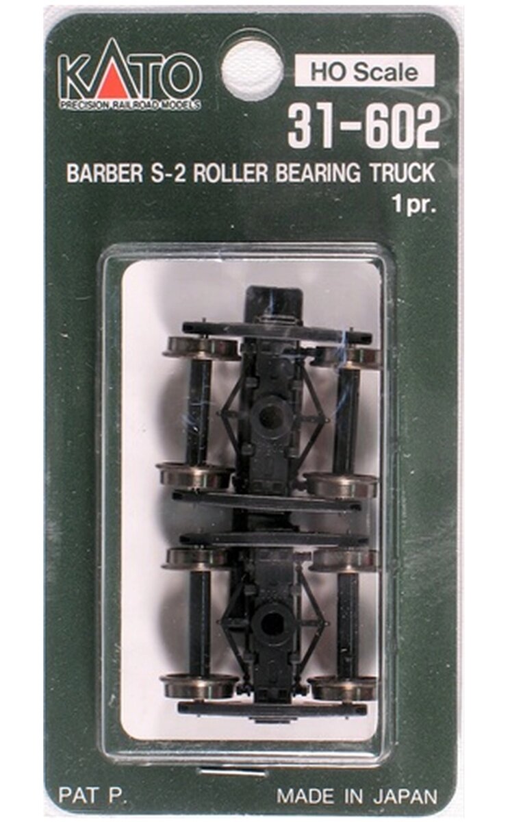 Kato 31-602 HO Scale Barber S-2 Roller Bearing Truck (1 Pair)