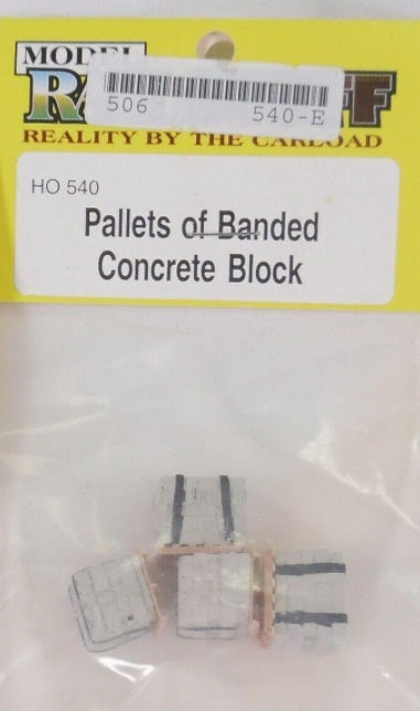 Rail Stuff 540 HO Pallets of Banded Concrete Block (Pack of 4)