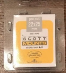 Prinz 904 Scott Mounts Pre-Cut 22 x 25 mm 40 Strips