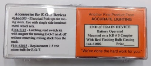 Accurate Lighting 144-61002 HO Scale End of Tain Device Battery Operated