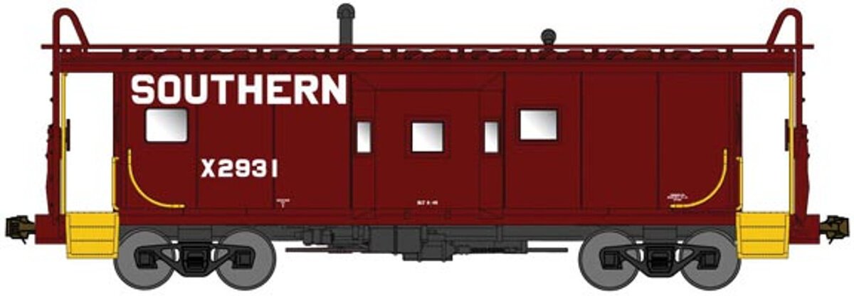 Bluford Shops 41120 Int. Ph. 1 Bay Window Caboose-Southern Railway Boxcar #X2931