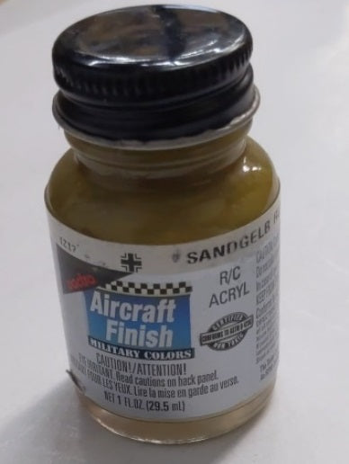 Pactra 5917 Military Colors Sand Yellow Acrylic Paint 1oz Aircraft Finish