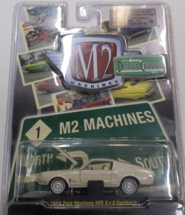 M2 Machines 31600 1968 Beige Ford Mustang 302 2+2 Fastback