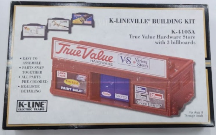 K-Line O Scale K-4105A K-Lineville Kit True Hardware Store W/ 3 Billboards