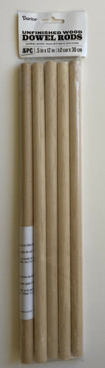 Darice 9162-02 Unfinished Natural Wood Dowel Rods3/16