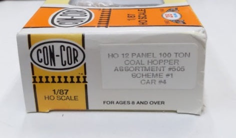Con-Cor 505 HO Coal Hopper 100Ton Assortment #505 Scheme#1 Car#4 Union Pacific