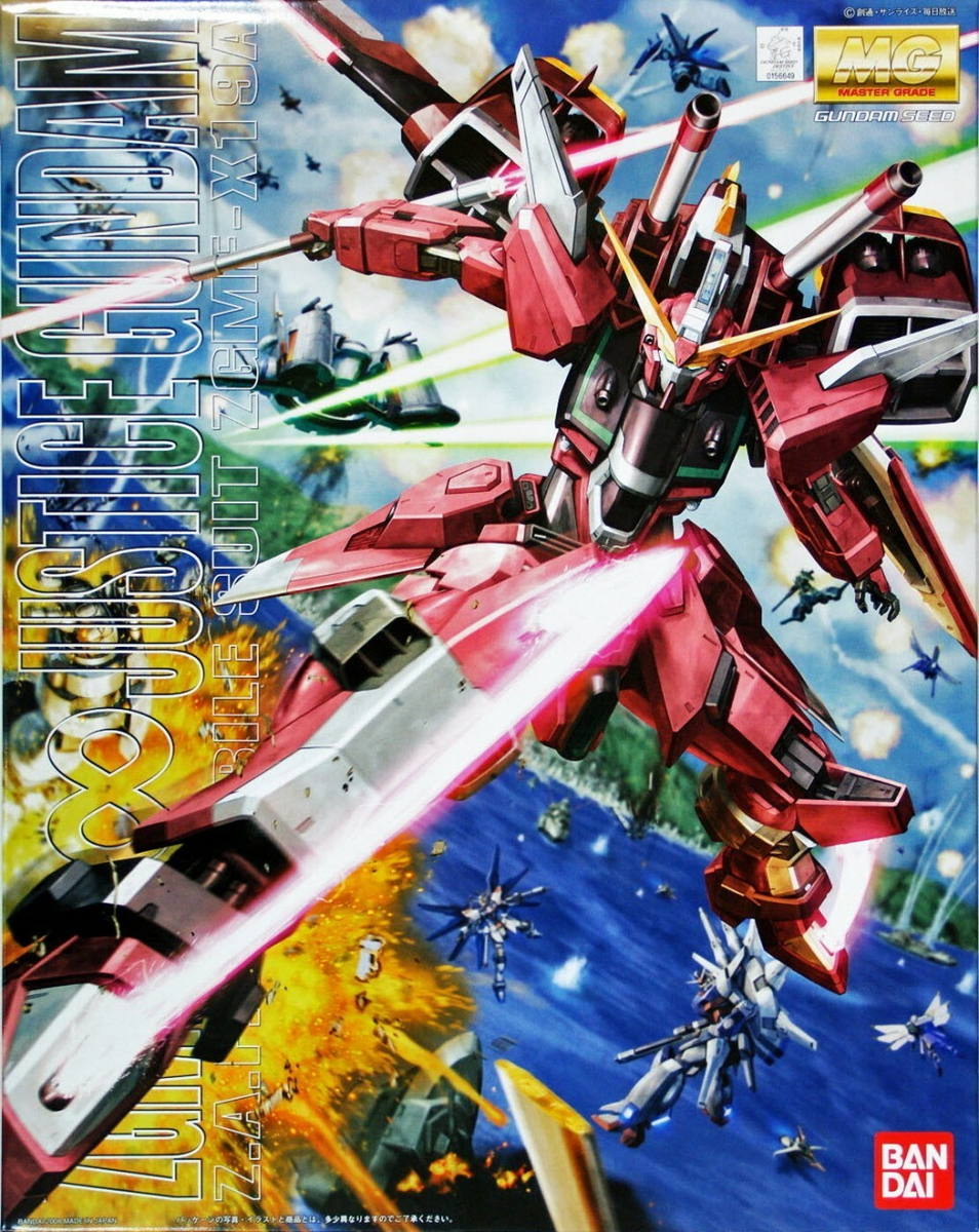 Bandai 2044010 1:100 MG Gundam Seed ZGMF Justice Gundam Plastic Model Kit