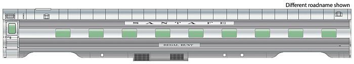 Walthers 920-16252 HO ATSF 85' PS Regal Series 4-4-2 Lighted Sleeper #65