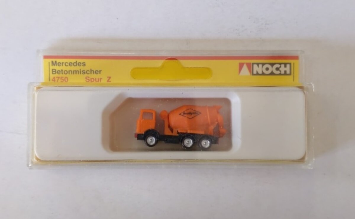 Noch 4750 Z Scale Orange Ready Mix Cement Truck