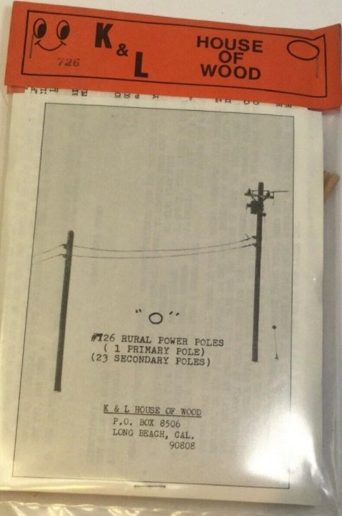 K&L House Of Wood 726 O Rural Power Poles/1 Primary Pole&23 Secondary Poles