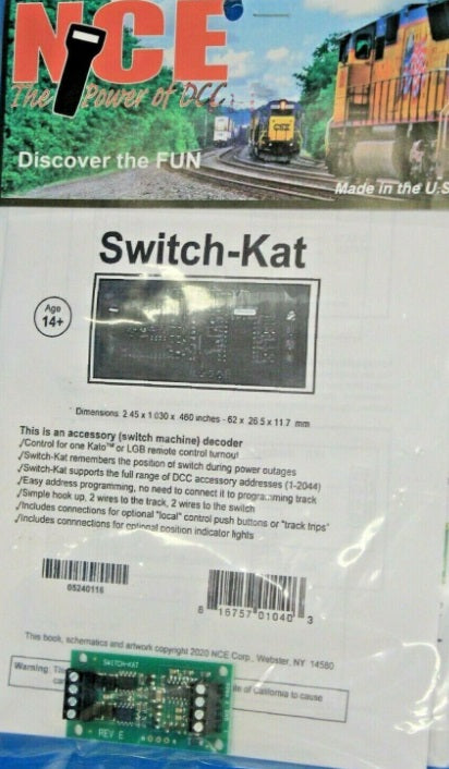 NCE 0116 Switch-Kat Decoder For Accessory