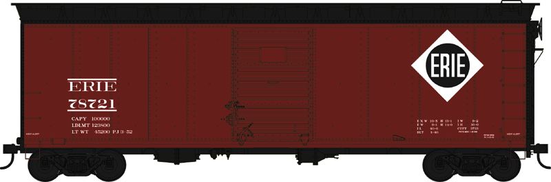 Bowser 43157 HO Erie 40' Box Car #78721