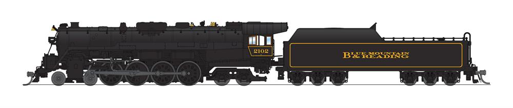 Broadway Limited 7408 N Reading T1 4-8-4 Steam Loco - Sound/DC/DCC & Smoke #2102